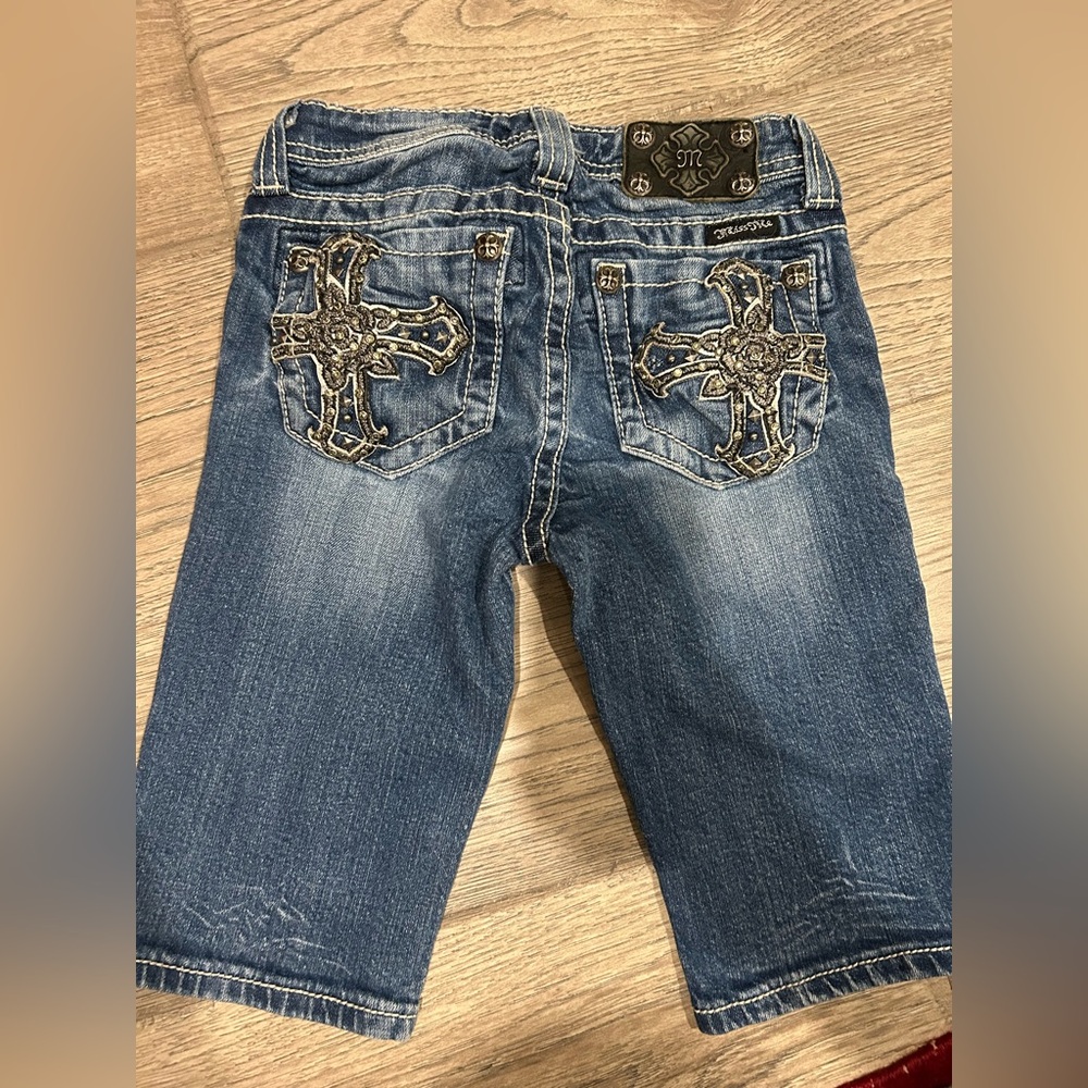 Miss Me Girl Blue Denim Shorts in size 12